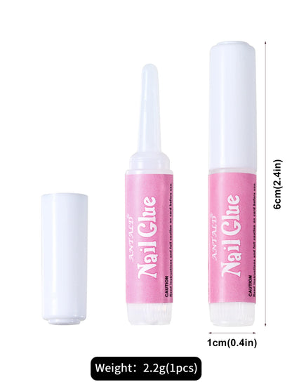 50 PCS Nail Glue for Acrylic Nails,Nail Tip Glue Professional Nail Glue False Nail Tips Glue  Broken Nails Adhesive Super Bond