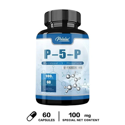 Pyridoxal-5-Phosphate (Vitamin B6) - Supports Healthy Nervous System and Brain Function, Enhances Memory, and Improves Immunity