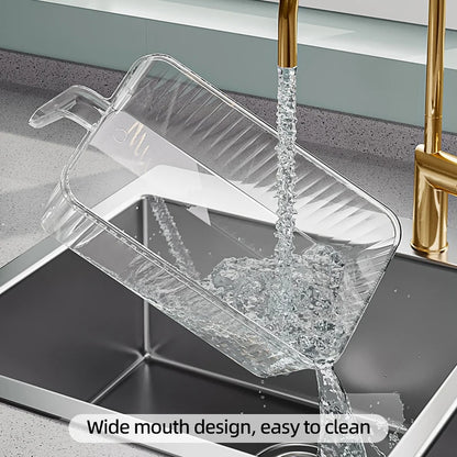 Stackable Refrigerator Storage Box with Lid, Capable of Storing Bread, Food, Vegetables, and Fruits，organizer box with handle