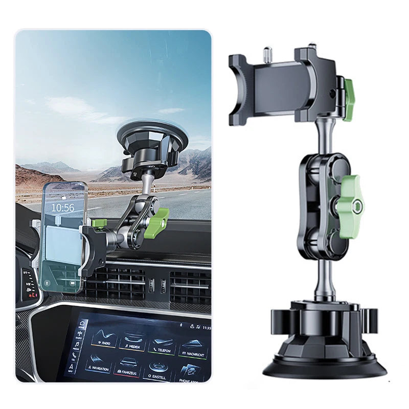 Car Phone Holder Windscreen Mount,Dashboard Phone Holder, Strong Suction Cup Phone Mount ,360°Mobile Phone Holder for Windshield