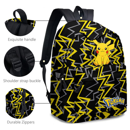 Pokemon Pikachu School Bags Backpacks Anime Kids Bags Kawaii Big Capacity Travel Bag Teenagers Schoolbag Girls Boys Rucksacks