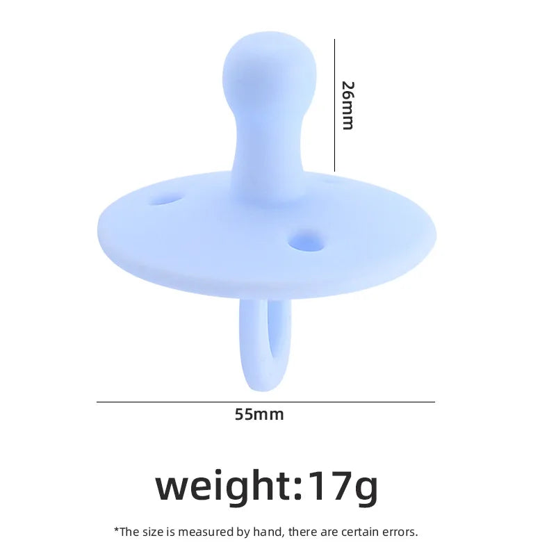 Baby Silicone Pacifier Safe Food Grade Teether Newborn Soother Solid Color Dummies Silicone Nipple For Baby Chew Accessories
