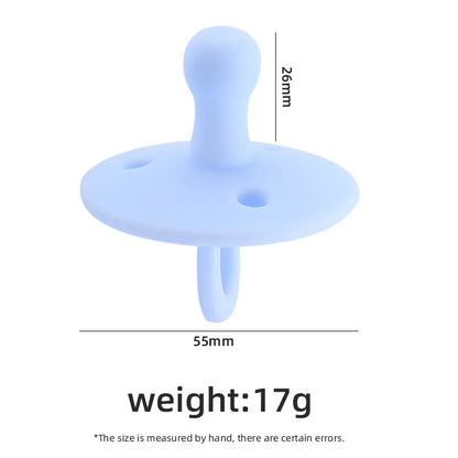 Baby Silicone Pacifier Safe Food Grade Teether Newborn Soother Solid Color Dummies Silicone Nipple For Baby Chew Accessories