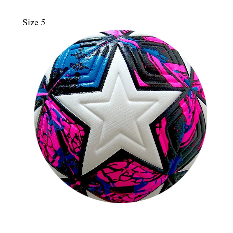 Standard Size 5 Soccer Ball Professional Outdoors Sports Match Balls Training Seamless Football High Quality PU Material