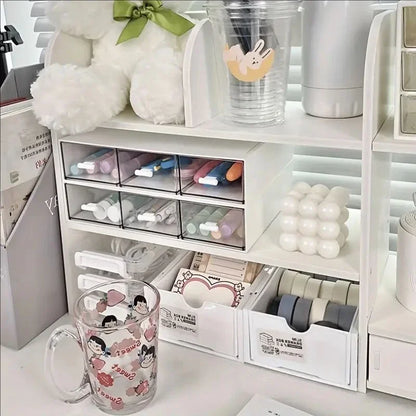 Double-Layer Stationery Organizer Office Desk Accessories Organizers Storage Desktop School Supplies Organizers Storage Shelf