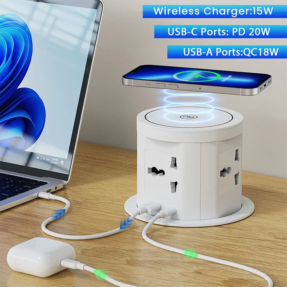 pop up outlet、pop up outlet for countertop、Office Conference Desktop Pop-Up Socket、Kitchen counter pop-up power socket