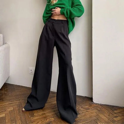 2025 New Women High Waist Casual Wide Leg Pants Long Palazzo Pants Trousers