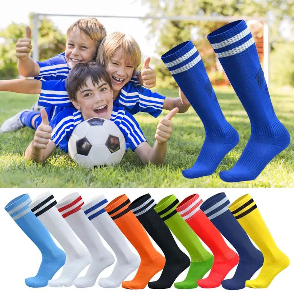 1 Pair Sports Football Socks Non-slip Grip Football Socks Children Outdoor Running Fitness Socks