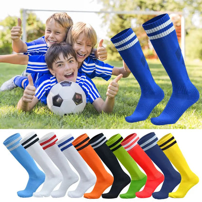1 Pair Sports Football Socks Non-slip Grip Football Socks Children Outdoor Running Fitness Socks