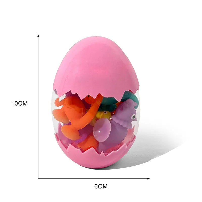 Baby Bath Toys Bathroom Suction Cup Set Soft Animal Dinosaur Building Blocks Children Funny Toy Parent-child Interactive Game