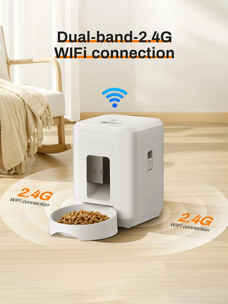 New Automatic Pet Feeder WiFi Version Automatic Cat Food Distributor Intelligently Controlled Pet Feeder Dog Feeder Pet Supplies