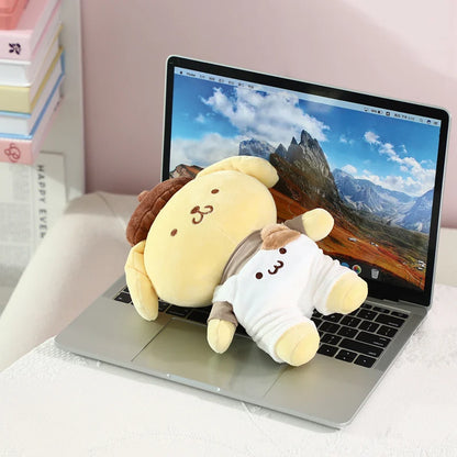 Plush Stuffed Pudding Dog Doll With Overalls That Can Be Worn And Taken Off Home Decor Toys