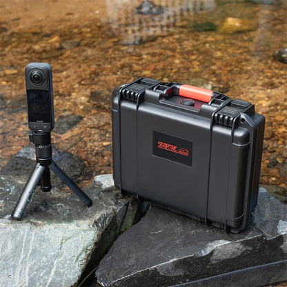 STARTRC Insta360 X5 Camera Accessories 2 Layers Hard Case Carrying Case Waterproof Portable Travel Box for Essentials Bundle