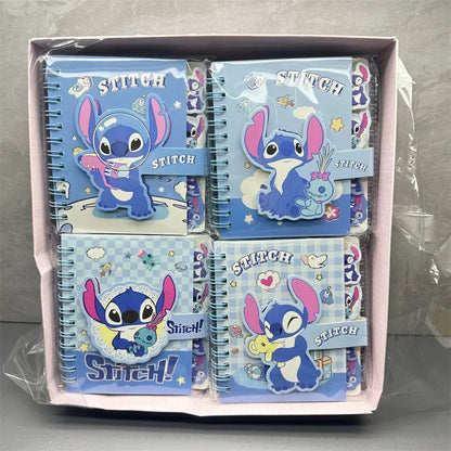Stitch Notebook lovable Anime Cartoon School Supplies Portable Diary Fashion Office Supplies Coil Book Children  Gift