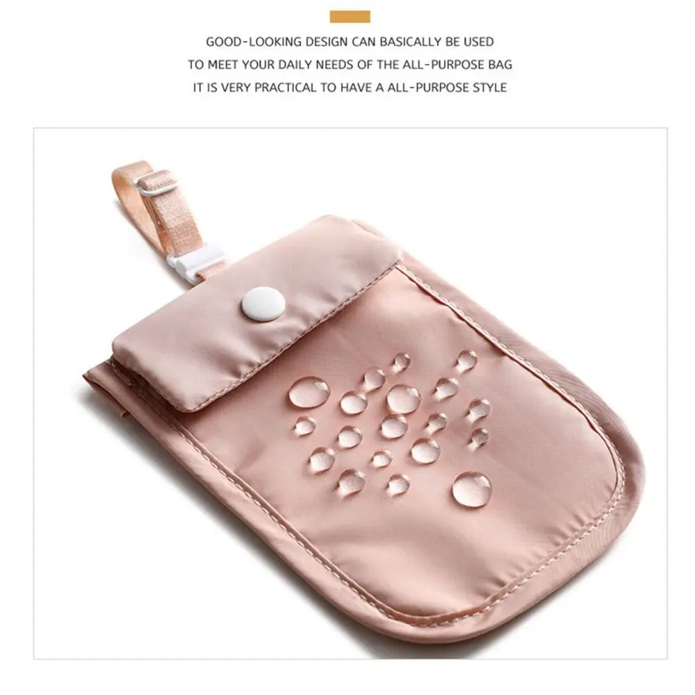 RFID-Blocking Hidden Bra Wallet Protect Your Passport with Adjustable Elastic Strap Money Pouch Bag Invisible Ultra-thin Wallet
