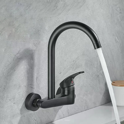Dish sink faucet wall mounted double hole household sink sink sink sink sink wall outlet hot and cold water universal faucet