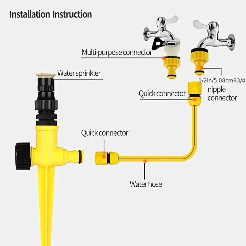 1/5Pcs 360° Rotation Garden Sprinkler Irrigation Watering System Agriculture Ground Automatic Tube Plug Buried Atomization