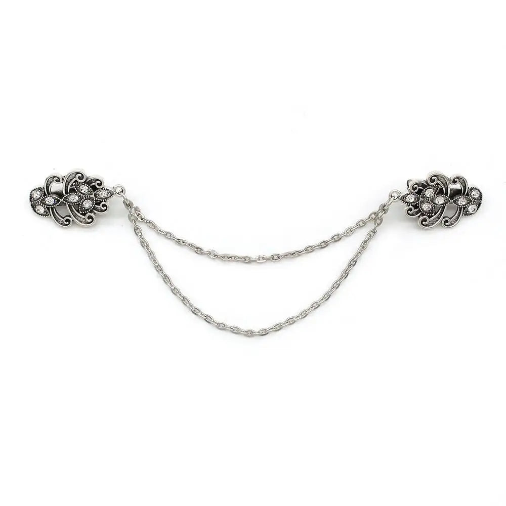 Clothing Accessories Retro Suit Brooch Grace Korean Gentleman Tassel Brooch Trend Fashion Suit Shirt Collar Chain For Men