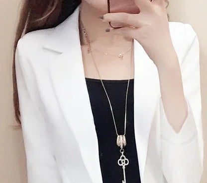 Office Outfit Professional White Wear To Work Trouser Suit Two Piece Set Pants for Women Womens 2 Pant Sets Black Blazer and Xxl