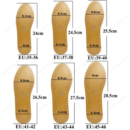 Ultra Thin Leather Insoles Antiperspirants Breathable Deodorant Sports Soft Sole Business Shoes Leather Replacement Inner Insole