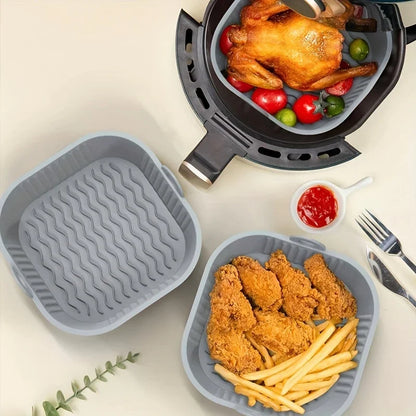 1pc Silicone Air Fryer Liners Air Fryer Liner Pots, Silicone Basket Bowls, Reusable Baking Trays, Oven Accessories, Baking Tools