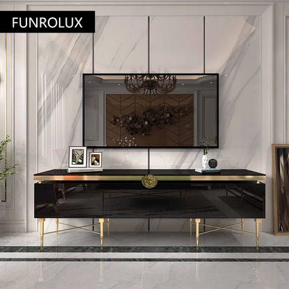 TV Table Small Sitting Room Ground Ark Of Stainless Steel Wooden Furniture Of The Lacquer That Bake