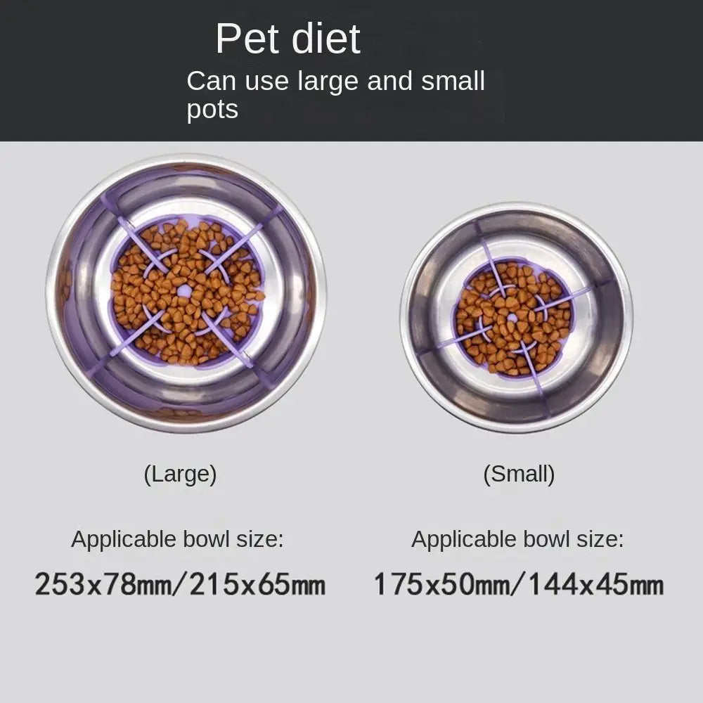 Convenient Silicone Dog Slow Feeder Anti Choking Soft Pet Slow Food Bowl Nonslip Wear Resistant Puppy Feeding Bowl for Pet