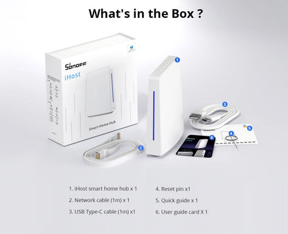 SONOFF IHost Smart Home Hub Wi-Fi Wireless Gateway Zigbee Matter Protocol Smart Scene Home Security Sensor Smart Home System