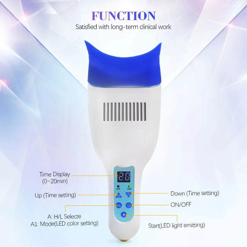 3W portable Dental Unit Bleaching Machine LED Teeth Whitening Light with 10pcs  Blue LED Lights