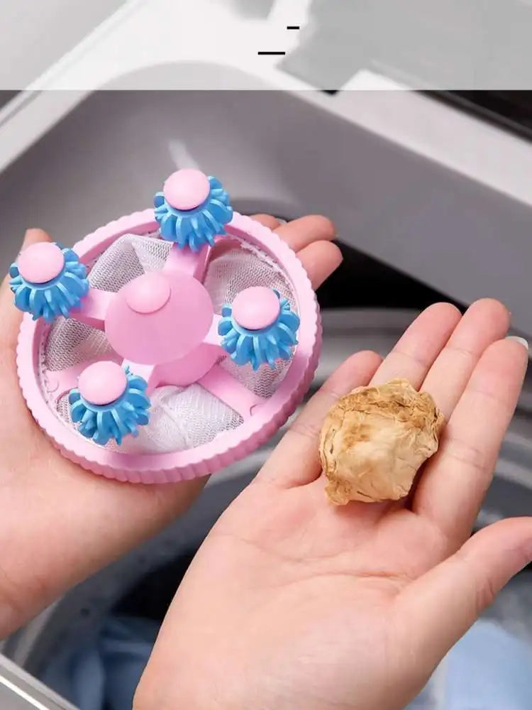 Washing Machine Filter Bag Reusable Net Laundry Ball Floating Lint Hair Catcher Pet Hair Remove Dirt Collection Dedusting Roller