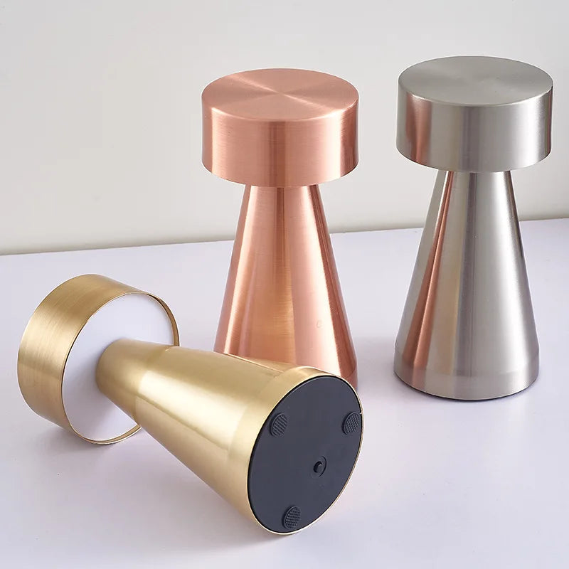 LED Touch Table Lamp Desktop Night Light Rechargeable Cordless Decor Lamp for Restaurant Hotel Bar Bedroom Bedside Light Lamp