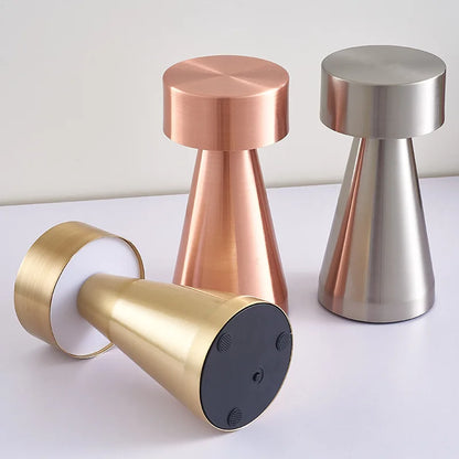 LED Touch Table Lamp Desktop Night Light Rechargeable Cordless Decor Lamp for Restaurant Hotel Bar Bedroom Bedside Light Lamp