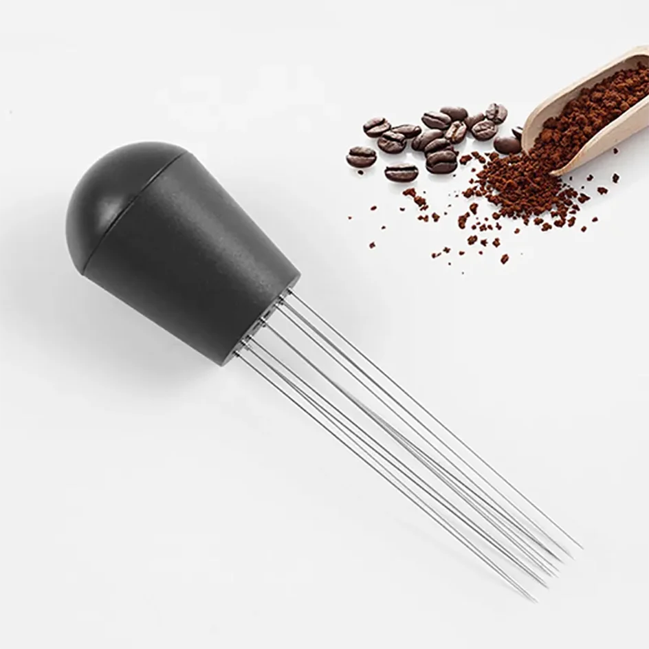 Espresso Coffee Stirrer Coffee Stirring Tool Coffee Powder Stirrer Needle Distributor Wood Handle Barista Hand Distribution Tool