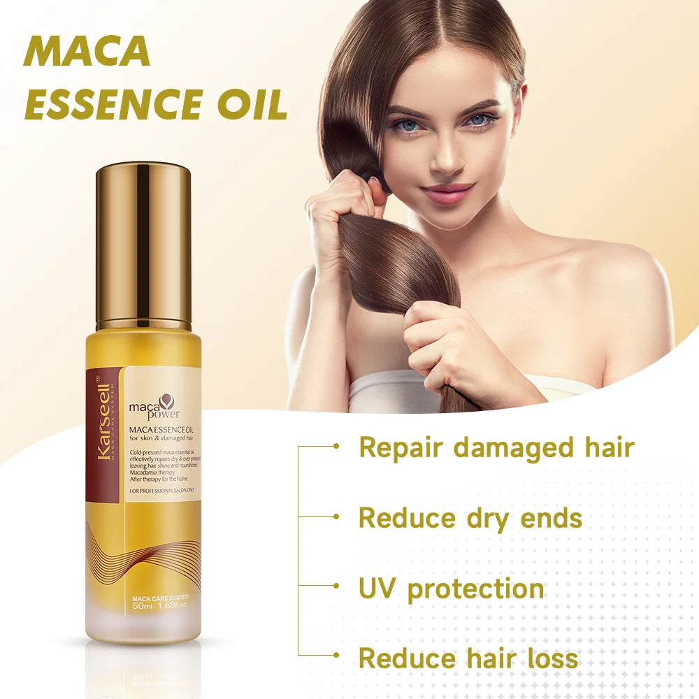 Karseell Collagen Hair Treatment Deep Repair Conditioning Hair Mask 100ml + Argan Oil Hair Serum for Dry Damaged Hair