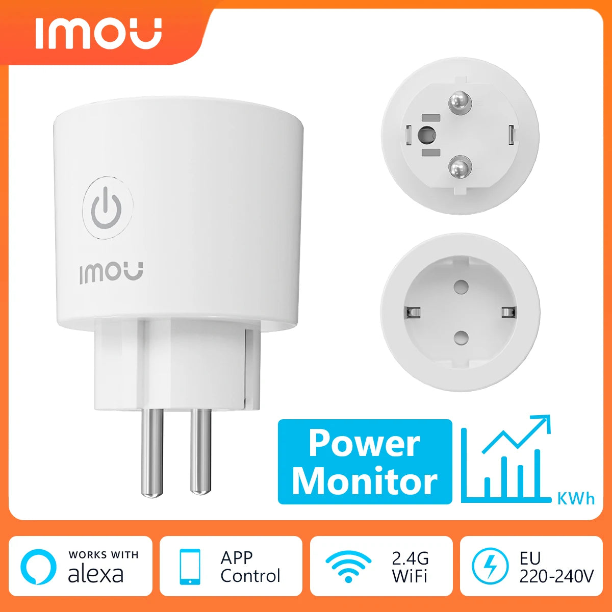 IMOU CE1 Smart Socket EU Smart Plug With Power Energy Monitoring Remote Control Voice Control Support Alexa Assistant 220-240V