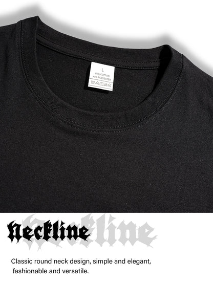 Mens T-shirts Printed Funny Tops Summer Cotton T-shirt for Men Casual O-Neck Tee Shirts Streetwear Oversized Top Clothing