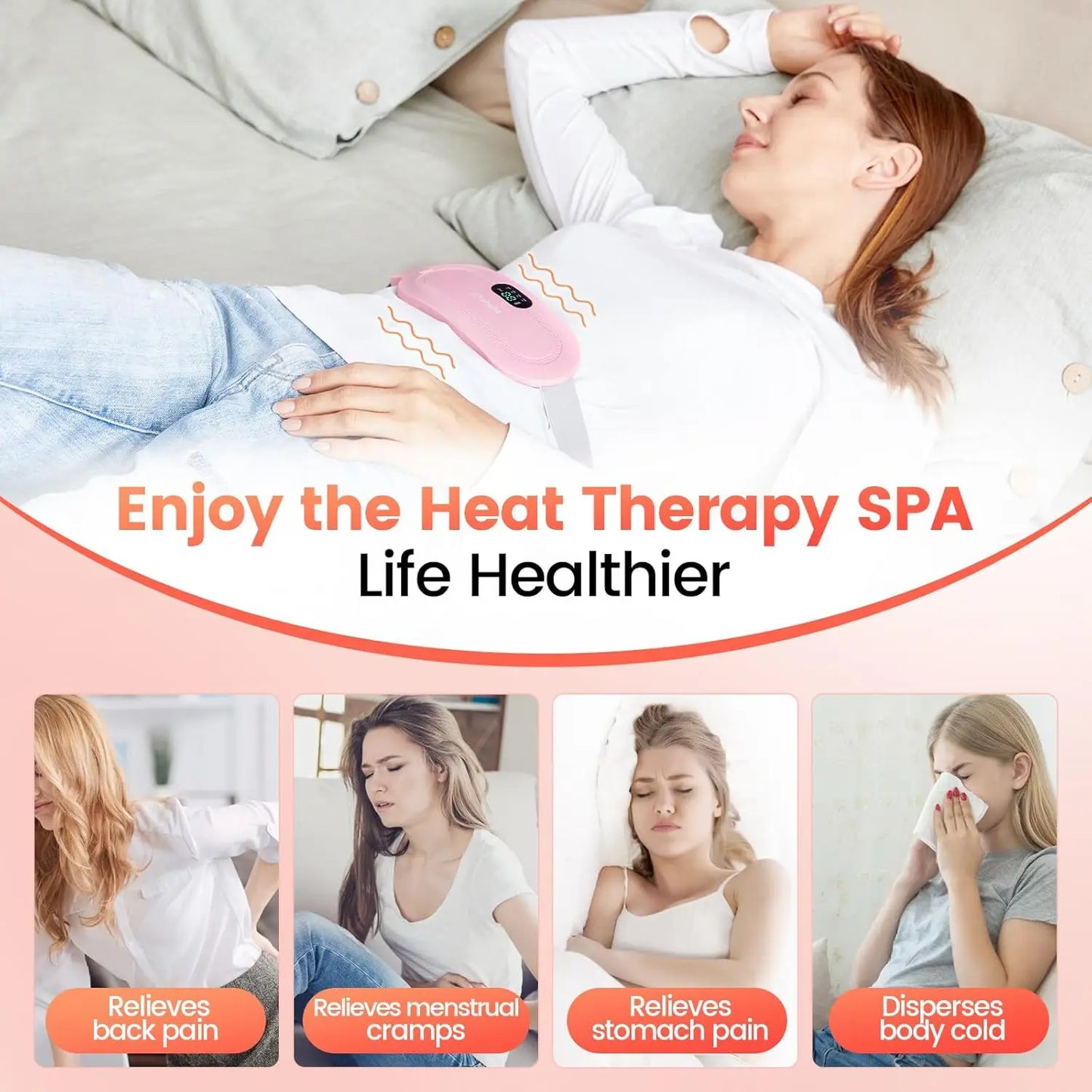 Menstrual pain relief waist massager, can alleviate pain in the uterus, abdomen, and waist, a gift for women and girls