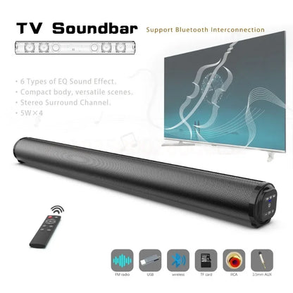 Super Powerful Sound Bar Portable Wireless Bluetooth Speaker Surround Stereo Home TV Sound Box Subwoofer FM Radio Home Theater