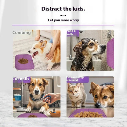 Silicone Pet Dogs Lick Mat Pet Dog Cat Slow Food Plate for Dog Bathing Distraction Dog Sucker Food Training Dog Feeder Supplies
