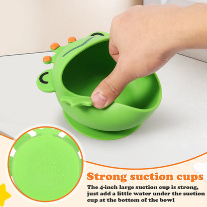 3Pcs Stainless Steel Baby Bowl with Removable Silicone Shell Anti Scald Toddler Suction Bowl for Baby Food Feeding Snack