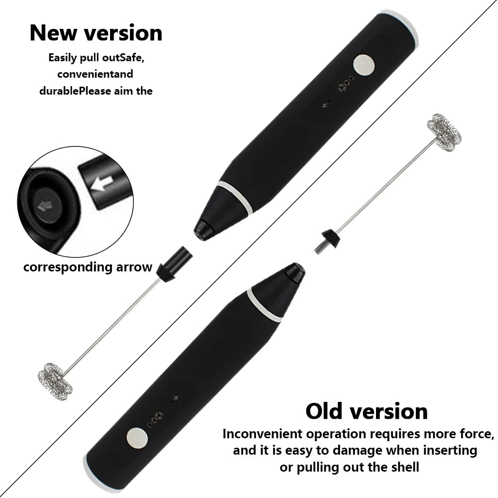 Portable UBS Electric Egg Beater 3-speed Wireless Blender Coffee Milk Bubbler Cream Butter Whipper Food Blender