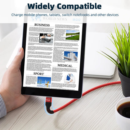 QGeeM 3A USB C Cable Type C Cable for Xiaomi OPPO Realme Poco Oneplus Redmi Phone Charger Fast Charge Charger USB Type C Cable