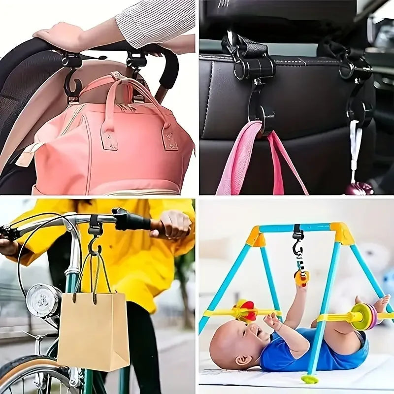 2PCS Pram Hook Baby Stroller Accessories Shopping Prop Multi Purpose Baby Stroller Hook Multi Purpose Shopping Pram Hook