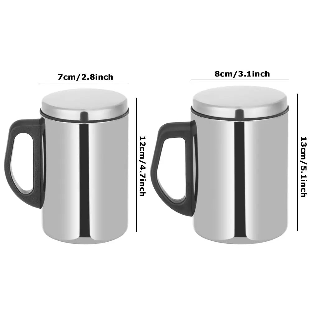 Steel Travel Lid Thermal Camping Vacuum Flask Water Bottle Tea Cup Coffee- Mug
