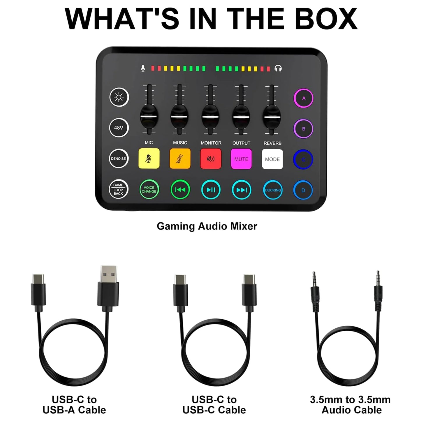 F11 Live Sound Card Streaming 5-Channel Mixer Sound Card Audio for Game Voice Podcast Live Streaming Kit Podcast Accessories Par