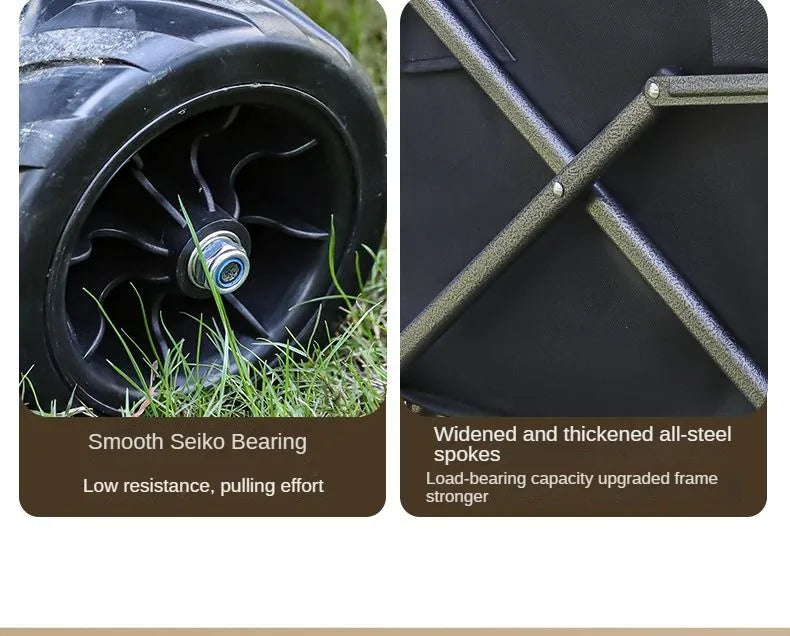 Electric Camping Cart, Folding and Pulling Outdoor Tent Cart