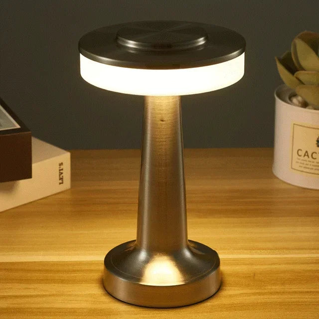 LED Table Light Metal Touch Desktop Decorative Lamp Rechargeable Night Lights For Bar Coffee Table Restaurant Decoration Light