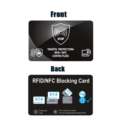 RFID Blocking Card Contactless NFC ID Credit Card Protection Safe Bank Passport Entire Wallet Purse Shield Protect Blocker Guard