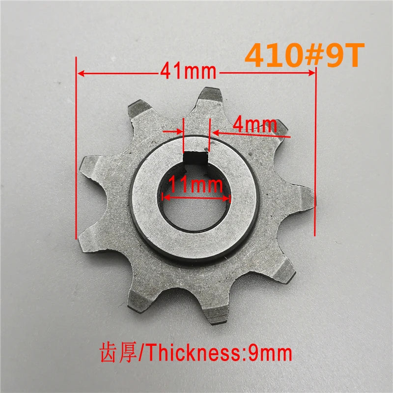 Universal 9 Teeth 13 Teeth Pinion Gear Motor Bicycle Chain Wheel 13 Teeth Sprocket For Ordinary Bicycle Parts