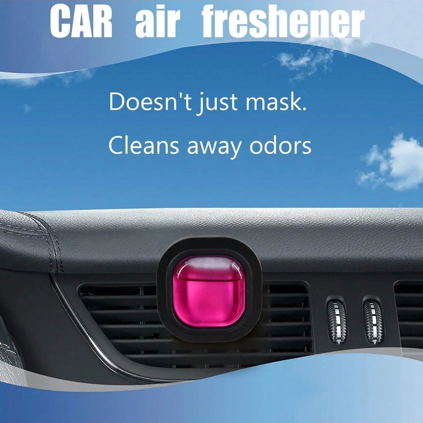Long-Lasting Car Air Freshener Vent Clip Essential Oil Scented Odor Eliminator 0.14oz Alcohol-Free Fragrance for Fresh Car Smell